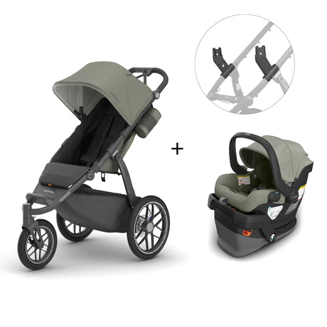 Poussette Ridge V2 + Siège Auto Mesa V3 + Adaptateurs - Evelyn-Poussettes Simples (604)-UPPAbaby-CLÉMENT