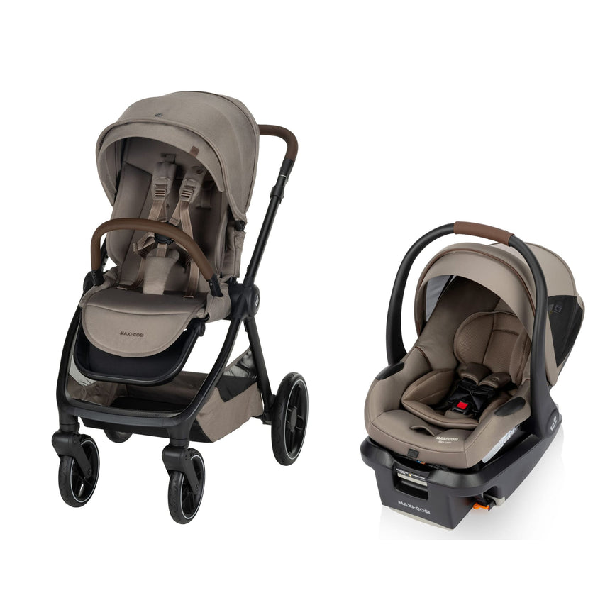Oxford Stroller+ Mico Luxe Truffle Car Seat