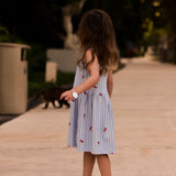 Robe Rayée Cerise 2-8ans