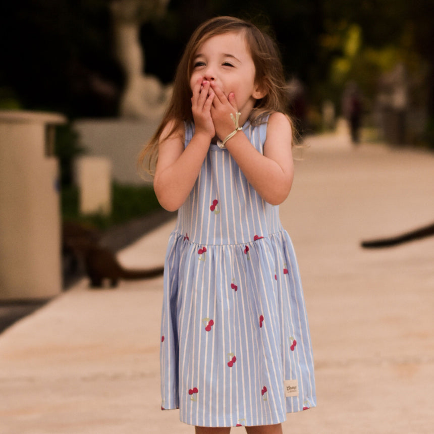 Robe Rayée Cerise 2-8ans