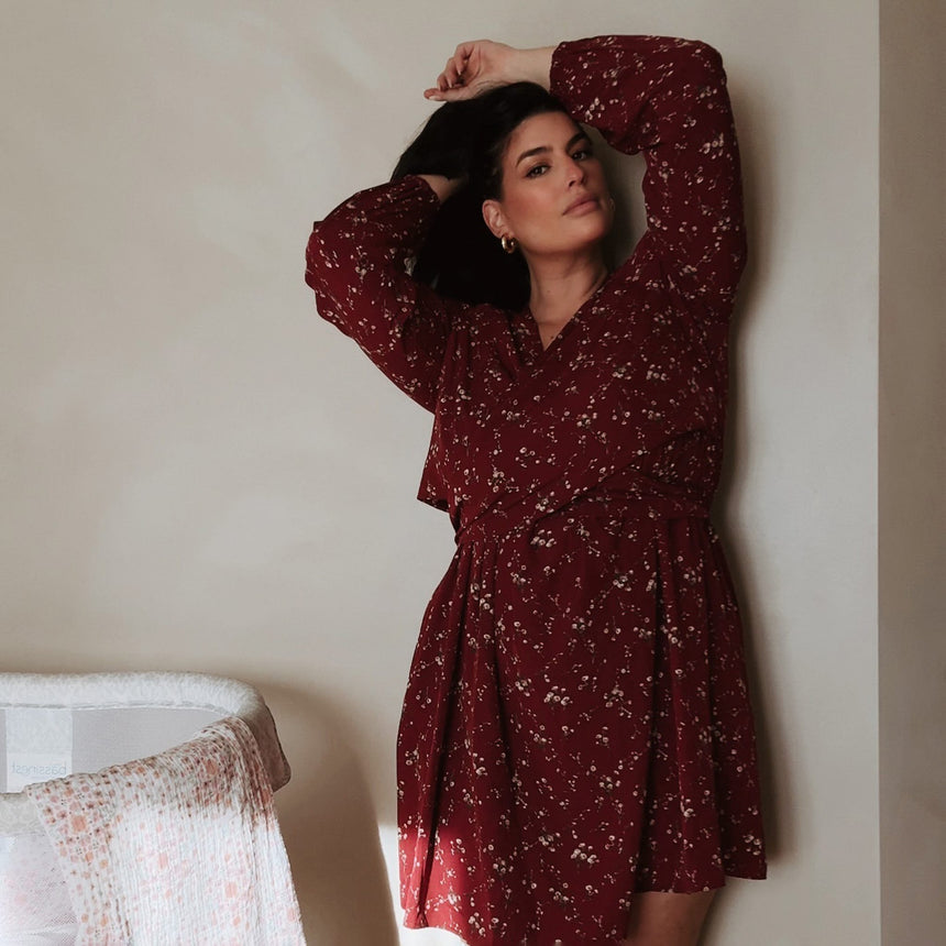 Floral AOP Maternity Dress