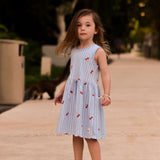 Robe Rayée Cerise 2-8ans