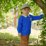 Polo Rayée Recrue 2-8ans-Chat Botte-CHI-2265431C-BLE-CLÉMENT