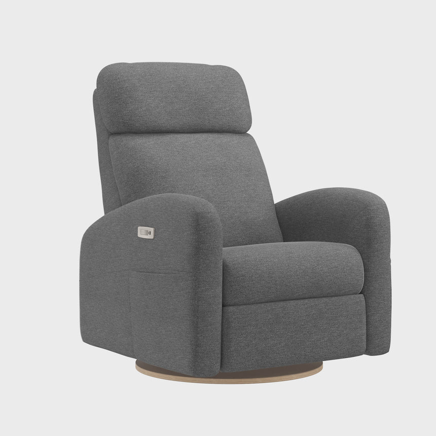 Grand Fauteuil Berçant Inclinable Pivotant Hailey avec Mécanisme Électrique - Nexus Charcoal