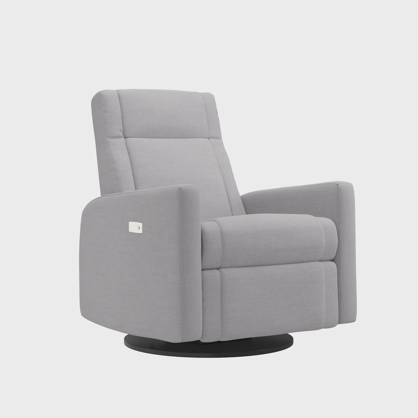 Grand Fauteuil Berçant et Pivotant Nelly avec Mécanisme Électrique - Como Dove Grey
