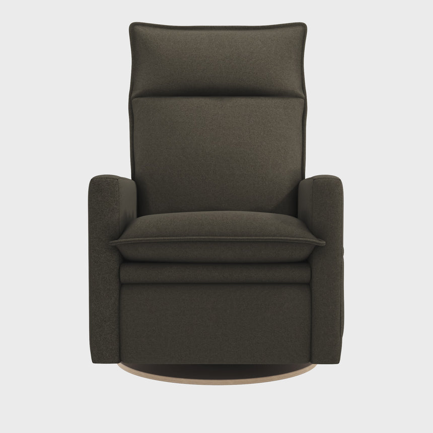 Fauteuil Berçant et Pivotant Arya - Tissu Anti-tache Mojo Espresso