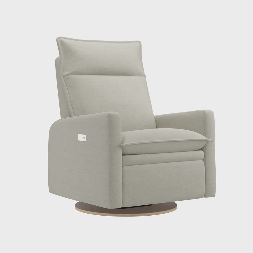 Grand Fauteuil Berçant et Pivotant Arya avec Mécanisme Électrique - Como Sand