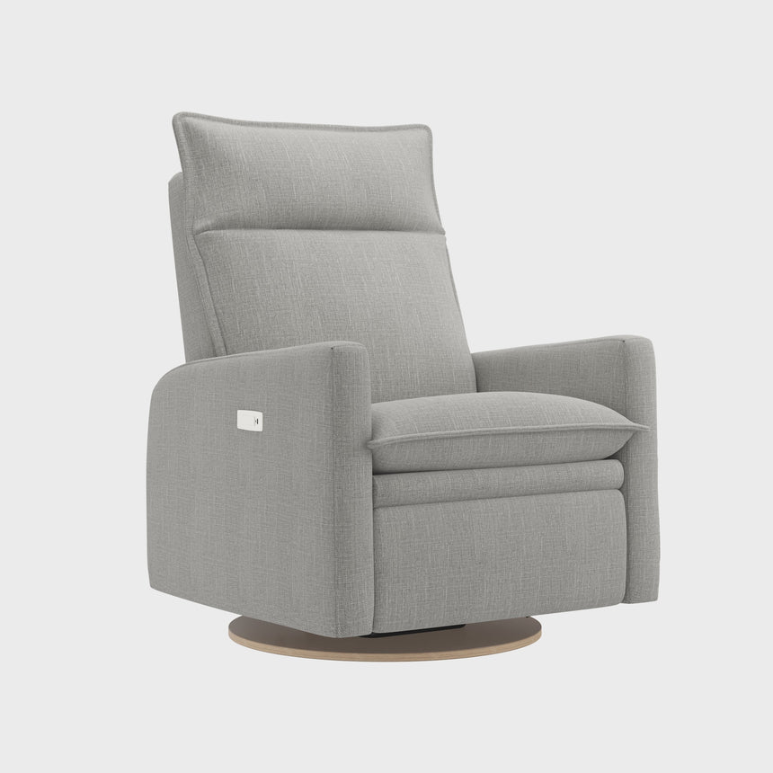 Grand Fauteuil Berçant et Pivotant Arya avec Mécanisme Électrique - Nubia Silver