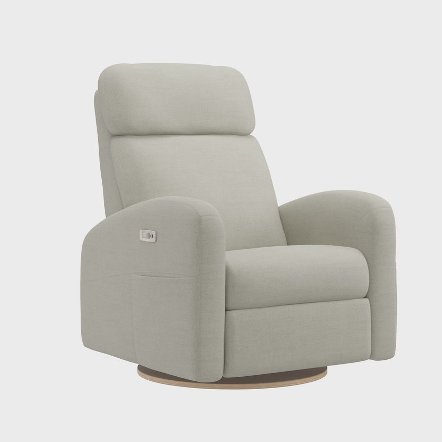 Grand Fauteuil Berçant Inclinable Pivotant Hailey avec Mécanisme Électrique - Como Sand