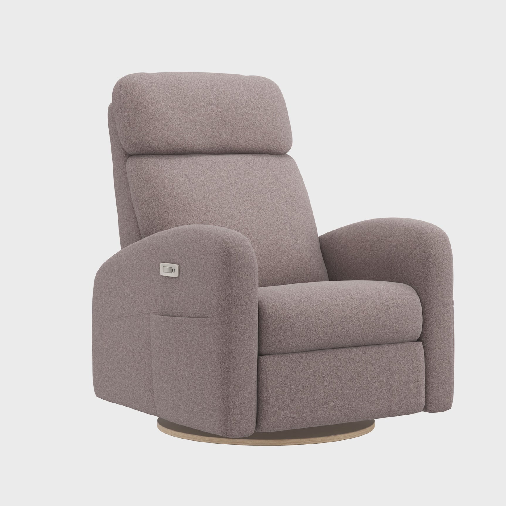 Grand Fauteuil Berçant Inclinable Pivotant Hailey avec Mécanisme Électrique - Arlo Beige