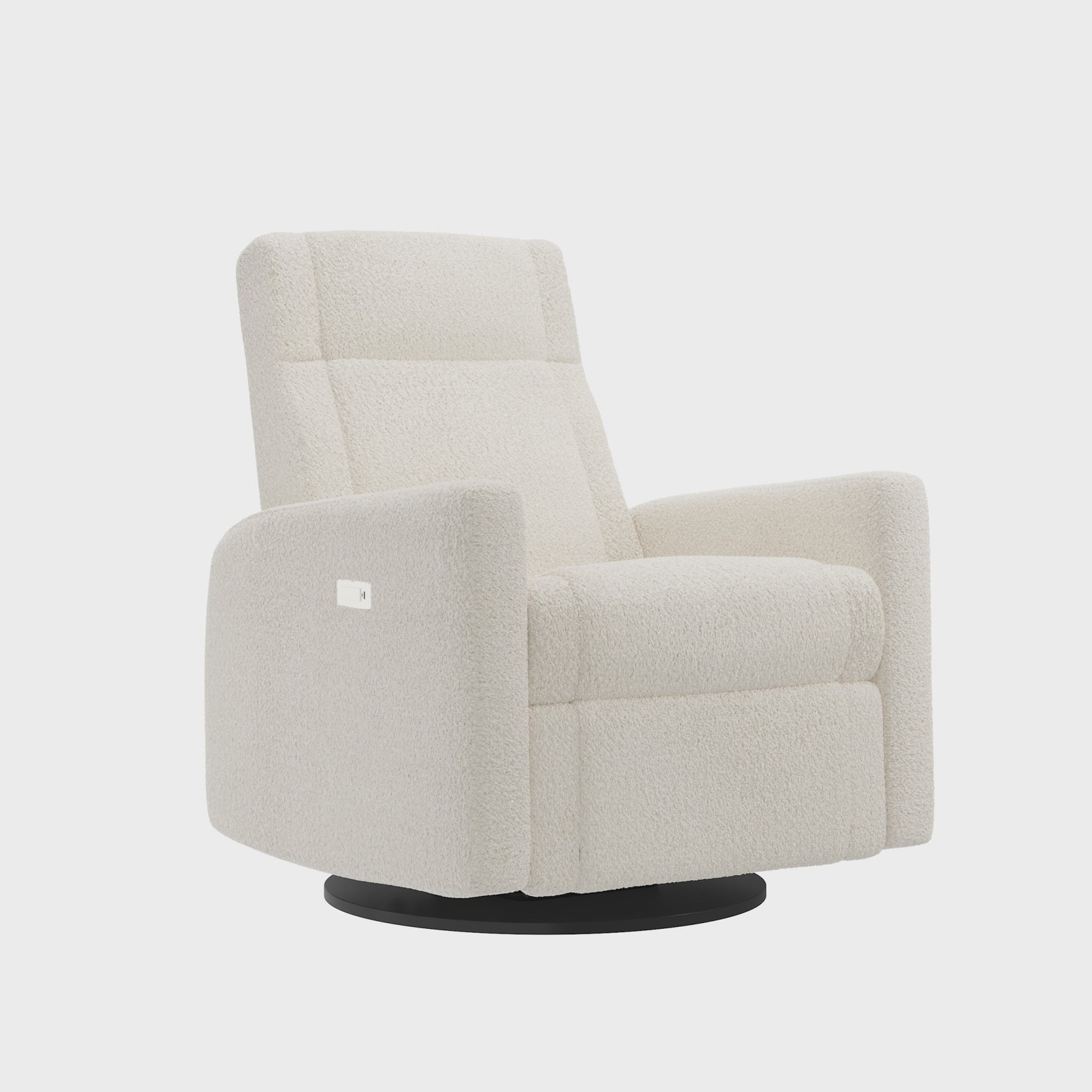 Grand Fauteuil Berçant et Pivotant Nelly avec Mécanisme Électrique - Puppy Pearl