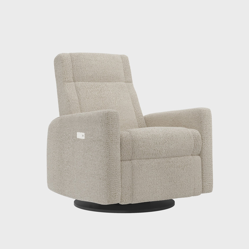 Grand Fauteuil Berçant et Pivotant Nelly avec Mécanisme Électrique - Puppy Sand