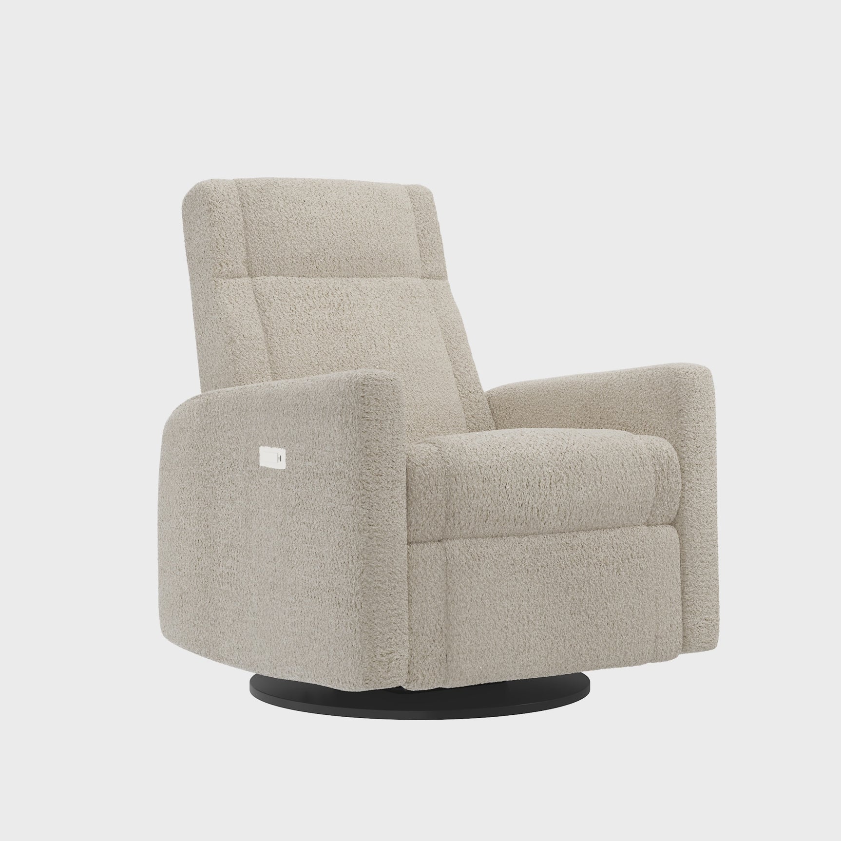 Grand Fauteuil Berçant et Pivotant Nelly avec Mécanisme Électrique - Puppy Sand