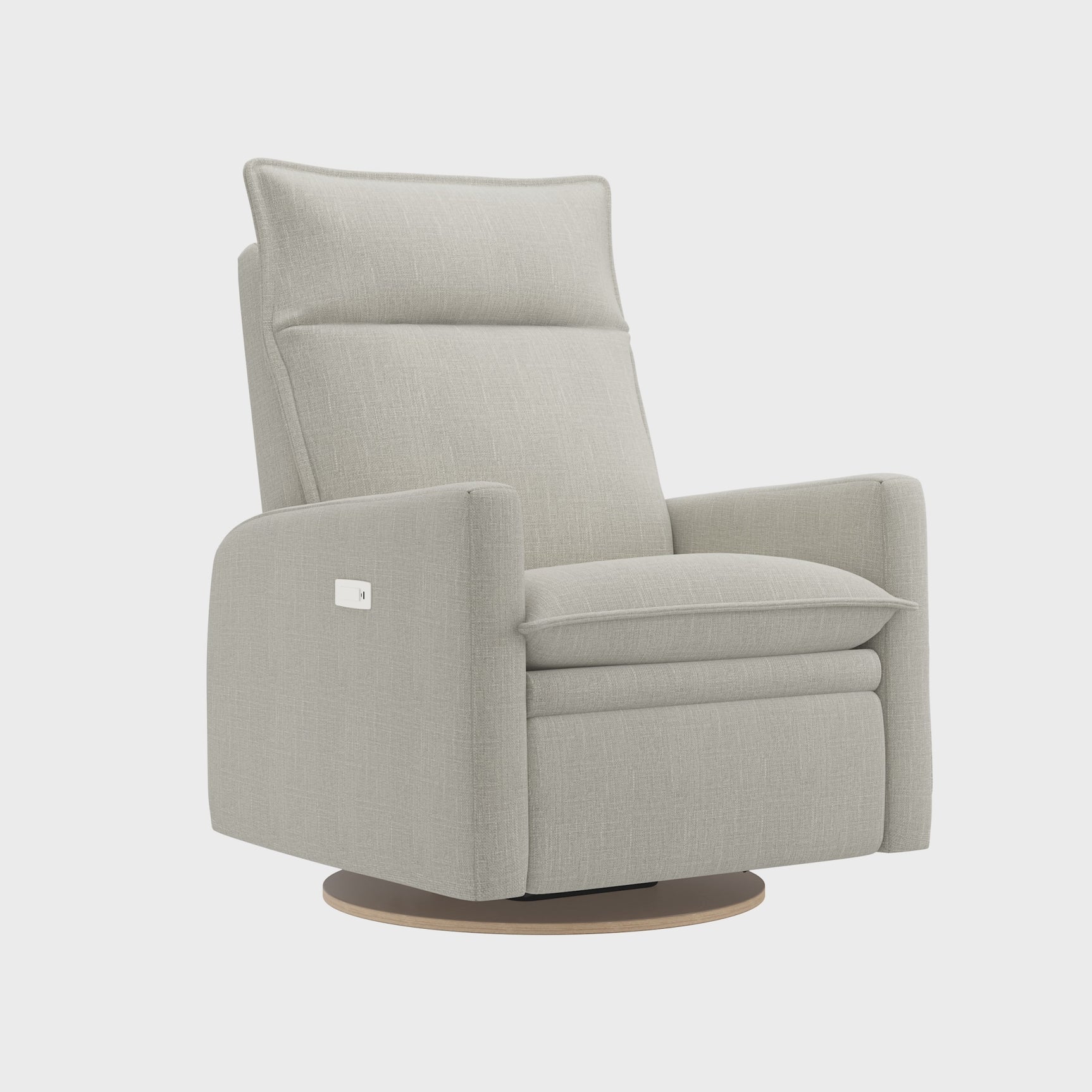Grand Fauteuil Berçant et Pivotant Arya avec Mécanisme Électrique - Nubia Ivoire