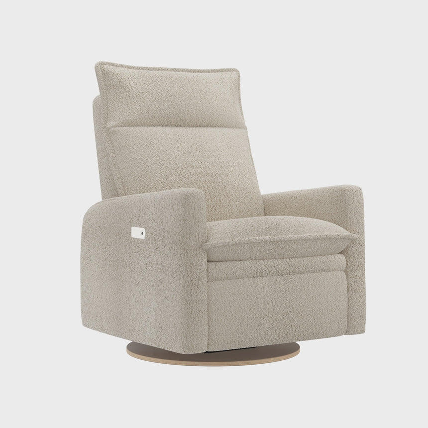 Grand Fauteuil Berçant et Pivotant Arya avec Mécanisme Électrique - Puppy Sand