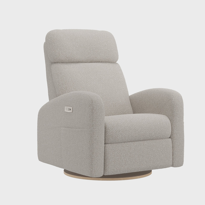 Grand Fauteuil Berçant Inclinable Pivotant Hailey avec Mécanisme Électrique - Beyond Sheep Vanilla