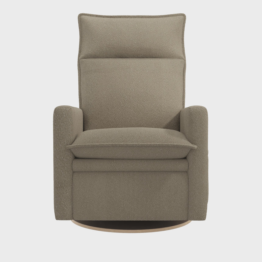 Fauteuil Berçant et Pivotant Arya - Tissu Anti-tache Tessa Mocha