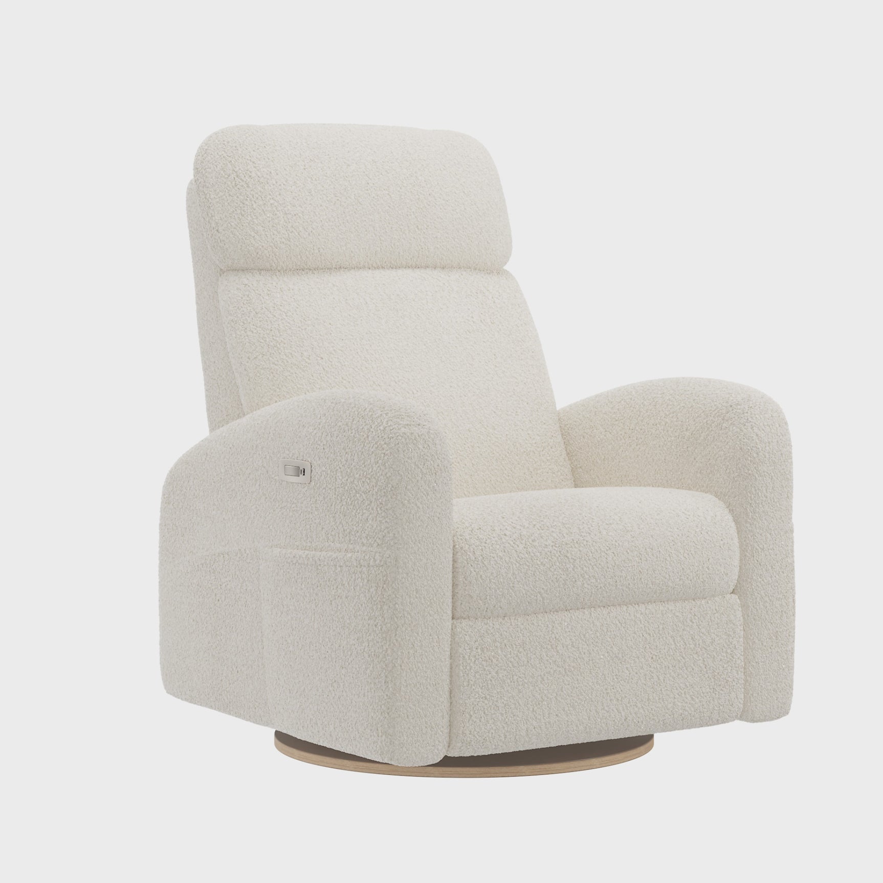 Grand Fauteuil Berçant Inclinable Pivotant Hailey avec Mécanisme Électrique - Puppy Pearl